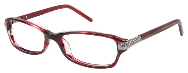 Ellen Tracy Eleni Eyeglasses Wine Horn 51mm Women