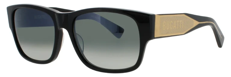 Bugatti 12 BK Sunglasses Black 56mm Unisex