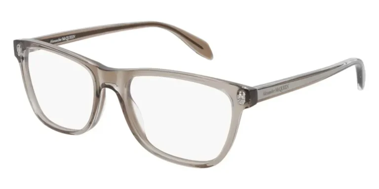 Alexander McQueen AM0248O 002 Eyeglasses Brown 53mm Women