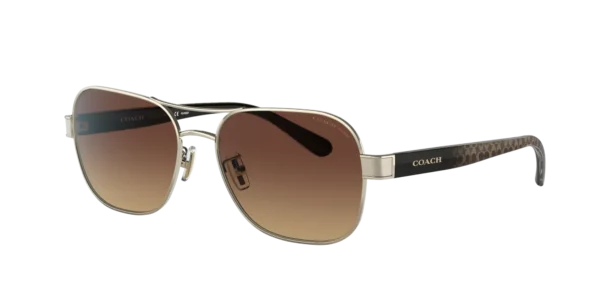 Coach HC7116 L1151 Sunglasses Light Gold 57mm Women