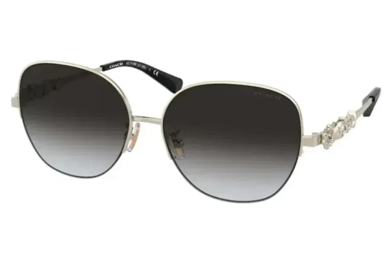 Coach HC7118B 93468G Sunglasses Light Gold 57mm Women