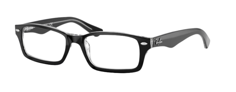 Ray-Ban RB1530 3529 Eyeglasses Black Clear 46mm Kids