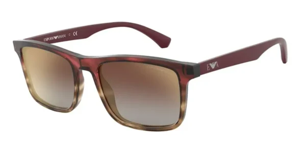 Emporio Armani EA4137 5790 Sunglasses Matte Striped Bordeaux 54mm Men