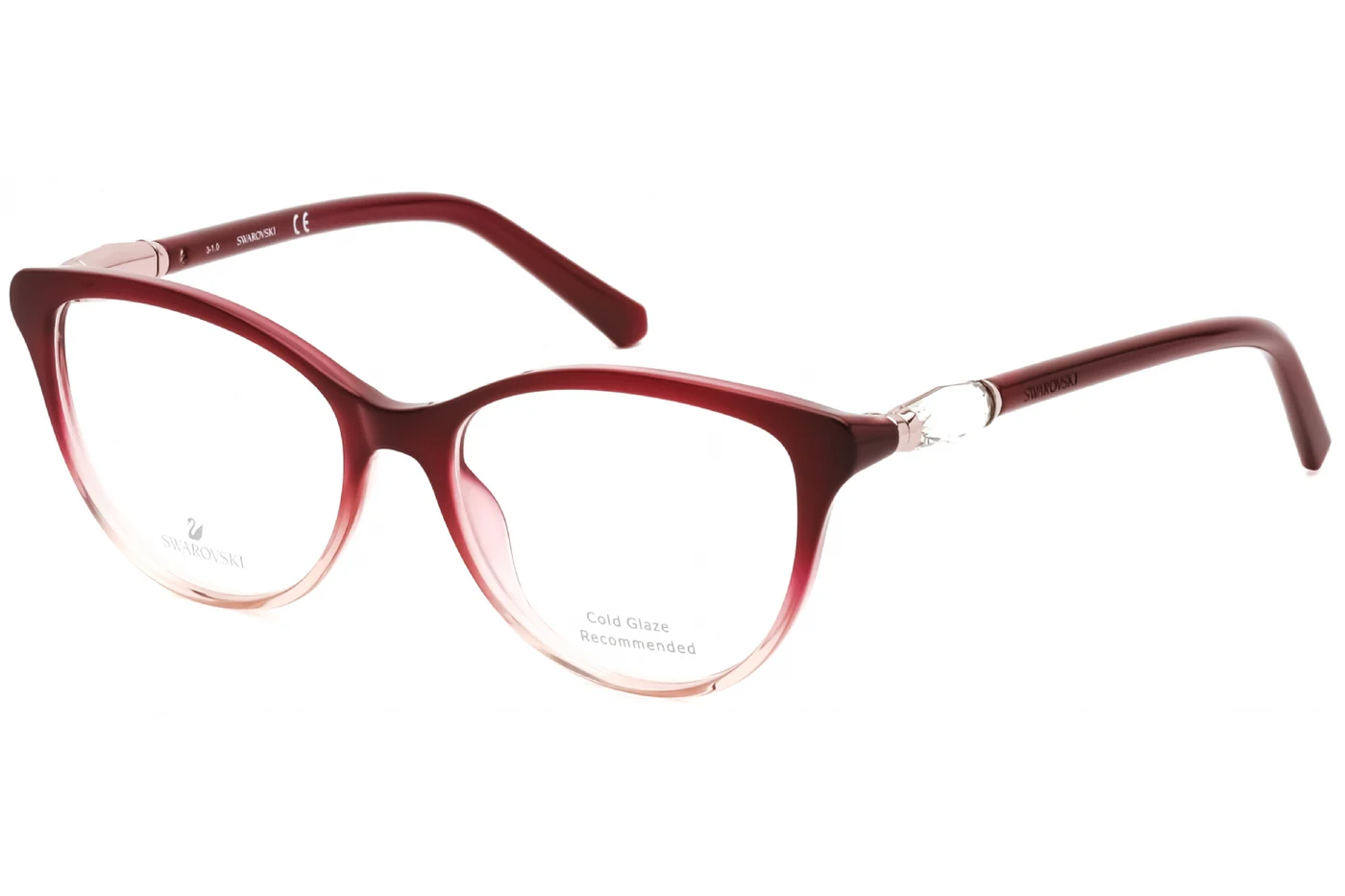 Swarovski SK5311 071 Eyeglasses Bordeaux 52mm Wome... | Lens  display picture 2