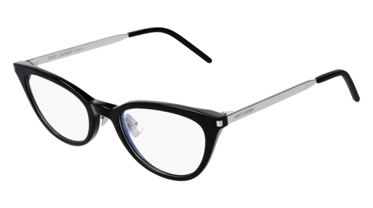 Saint Laurent SL264 002 Eyeglasses Black/silver 49mm Women