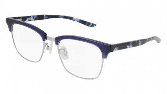 Puma PU0172O 005 Eyeglasses Blue 54mm Men