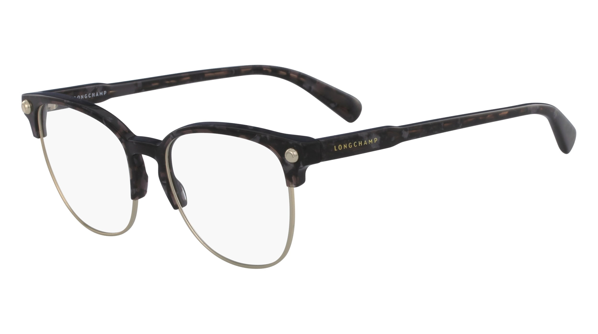 Longchamp Lo2104 038 Gray Marble White Gold Authentic Eyeglasses 53-18-140 LO2104 Eyeglasses - Longchamp Authorized Retailer  main image 3