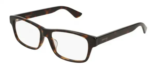 Gucci GG0006OA 005 Eyeglasses Havana 55mm Men | Lens & Luxe display picture 1