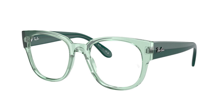 Ray-Ban Polished Transparent Green Eyeglasses Green 50mm Men