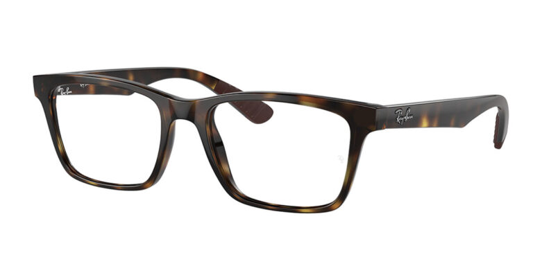 Ray-Ban RB7025 8282 RX7025 Eyeglasses Brown 57mm Men