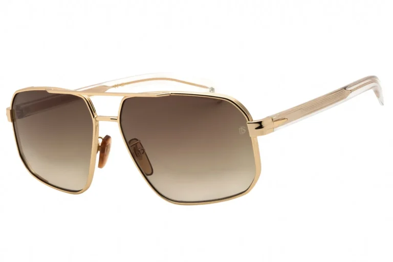 David Beckham DB 7102/S 0LOJ HA Sunglasses Gold Crystal 61mm Men