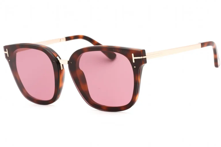 Tom Ford FT1014 52Y Sunglasses Shiny Dark Havana 68mm Women