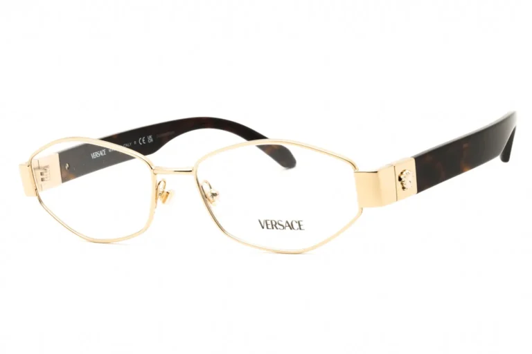 Versace 0VE1298 1252 Eyeglasses Pale Gold 53mm Women