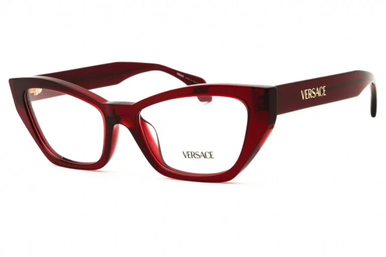 Versace 0VE3373U 5512 Eyeglasses Transparent Bordeaux 54mm Women