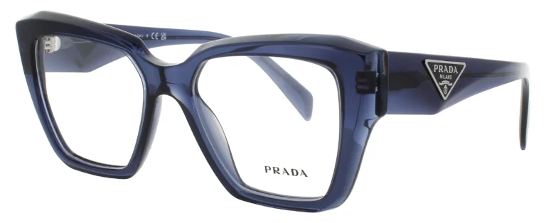 Prada PR 09ZV 08Q1O1 Eyeglasses Transparent Blue 51mm Women