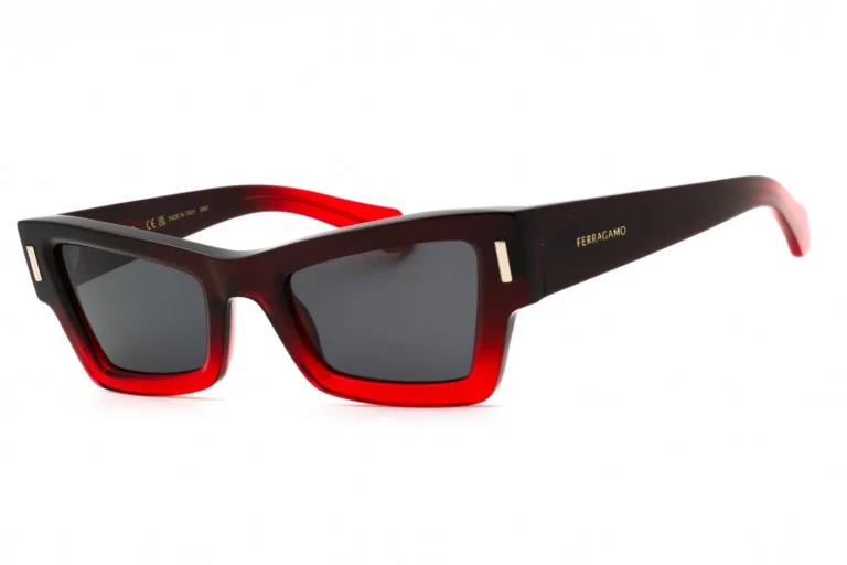 Salvatore Ferragamo SF2006S 615 Sunglasses Gradient Transparent Dark Red 53mm Women