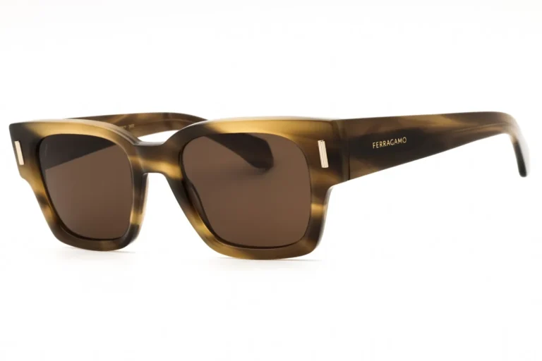 Salvatore Ferragamo SF2010S 319 Sunglasses Striped Khaki 52mm Men