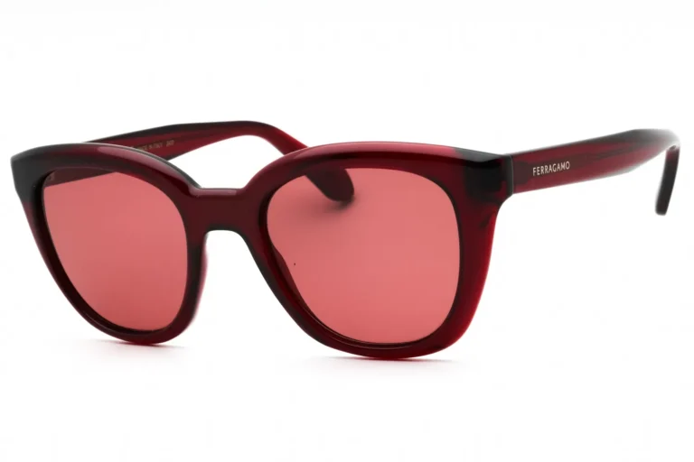 Salvatore Ferragamo SF2000S 616 Sunglasses Transparent Red 52mm Women