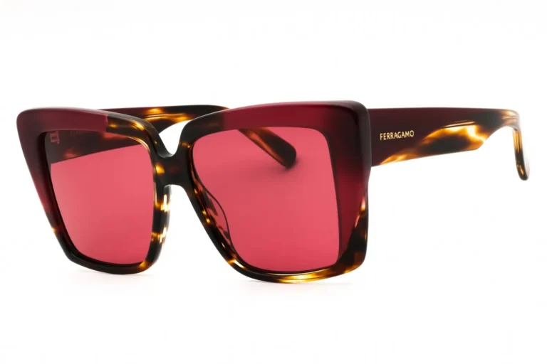 Salvatore Ferragamo SF1060SN 215 Sunglasses Triped Brown 55mm Women