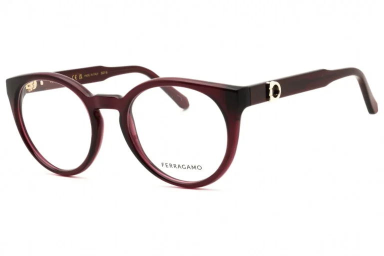 Salvatore Ferragamo SF3032E 612 Eyeglasses Transparent Burgundy 51mm Women