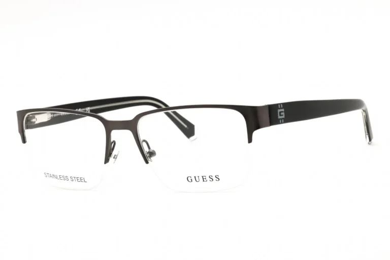 Guess GU50095 009 Eyeglasses Matte Gunmetal 55mm Men