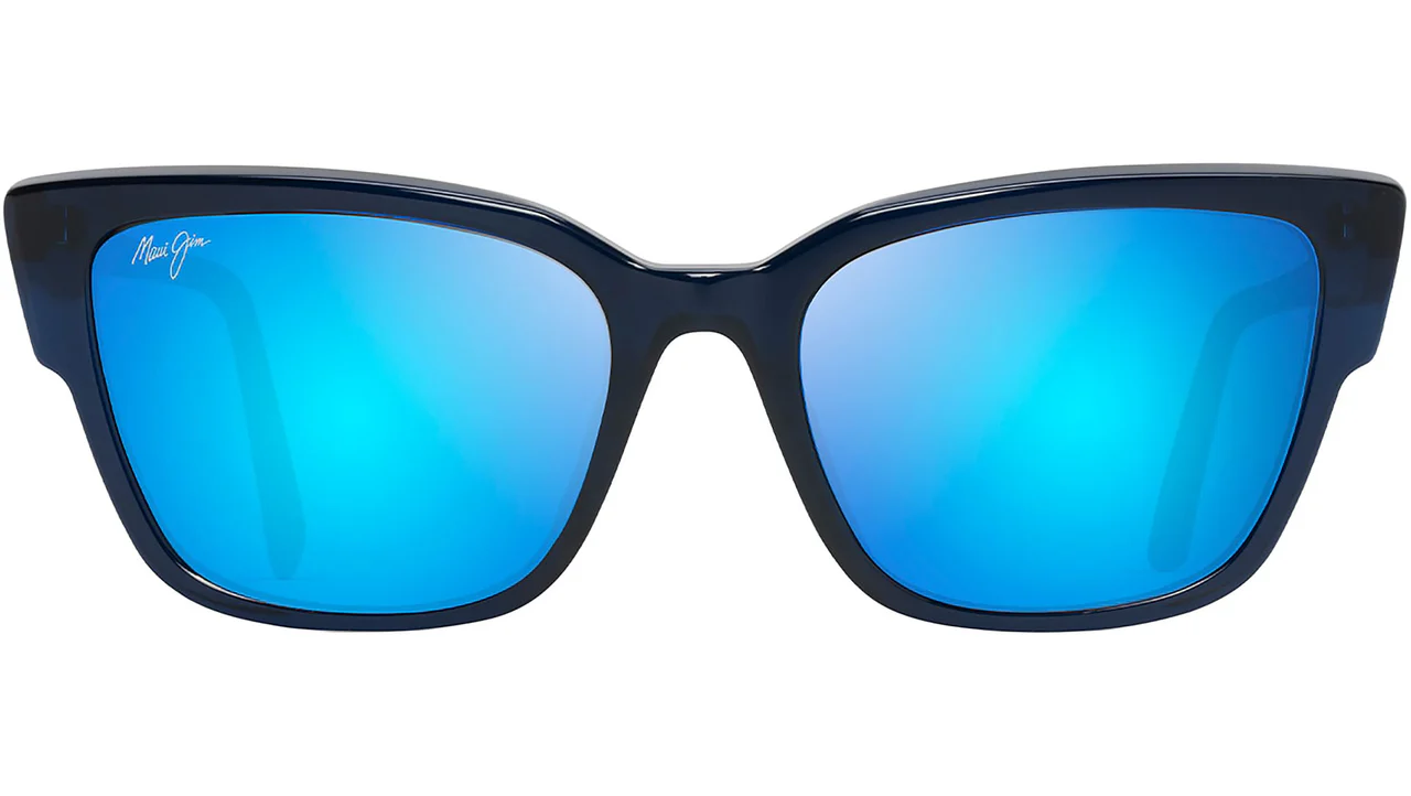 Maui Jim Kou B884 03 Sunglasses Dark Blue 55mm Wom... | Lens 