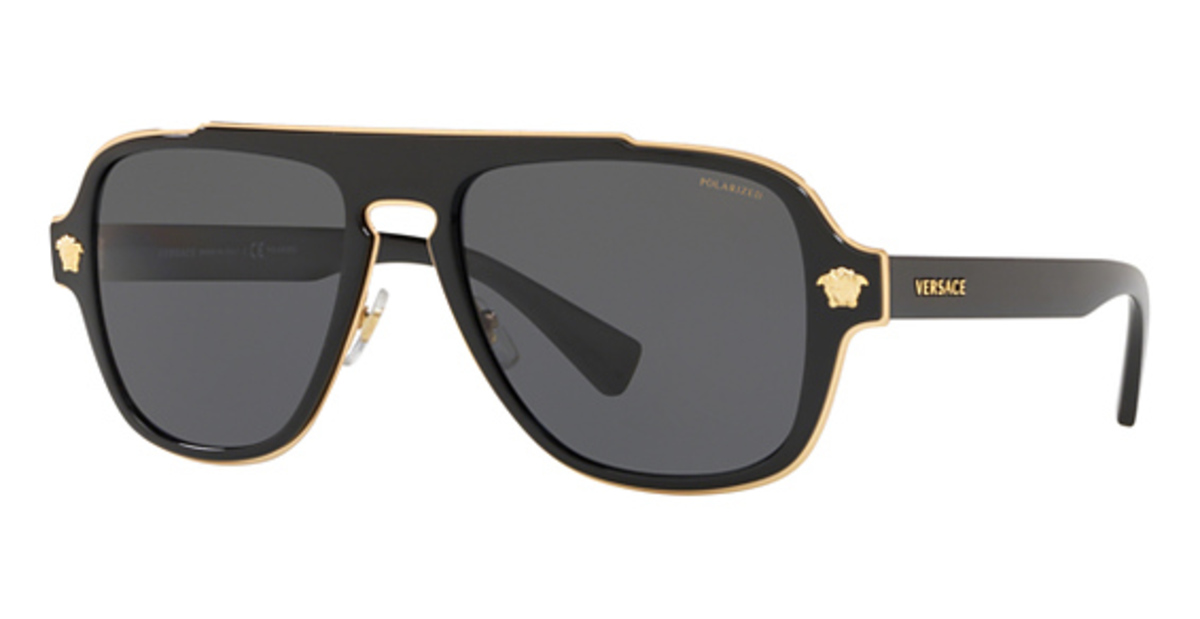 Versace 0VE4476U Women\'s Sunglasses GB1 BLACK/GOLD ACETATE Versace VE4476U GB1/2: Buy Online | Visionet main image 3