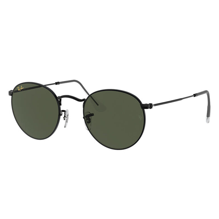 Ray-Ban RB3447 ROUND METAL 9199/31 RB3447 Sunglasses Black 145mm Unisex