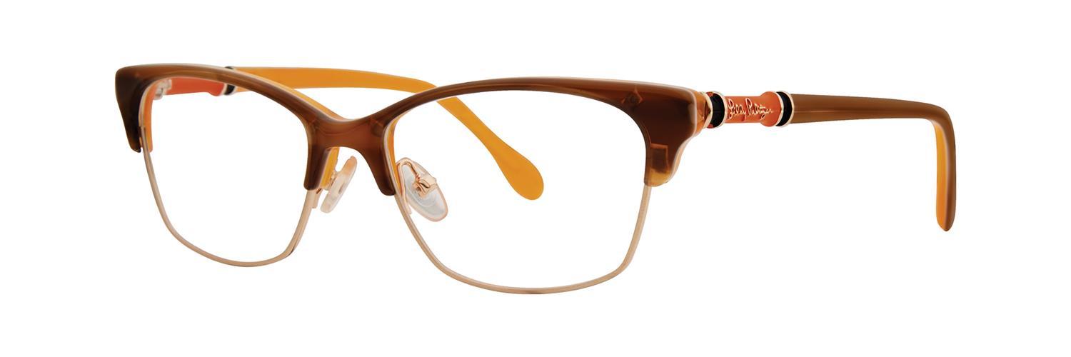 Lilly Pulitzer Sunglasses Martinique TO 9C1 Gold Tortoise Square Brown Lenses Lilly Pulitzer Daphne Eyeglasses main image 2