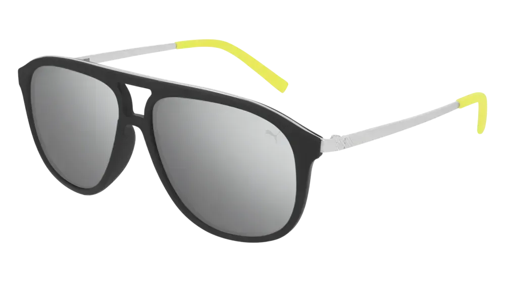 Authentic Puma PE0042S Black Plastic Aviator unisex Sunglasses Blue Lens Puma Men main image 3