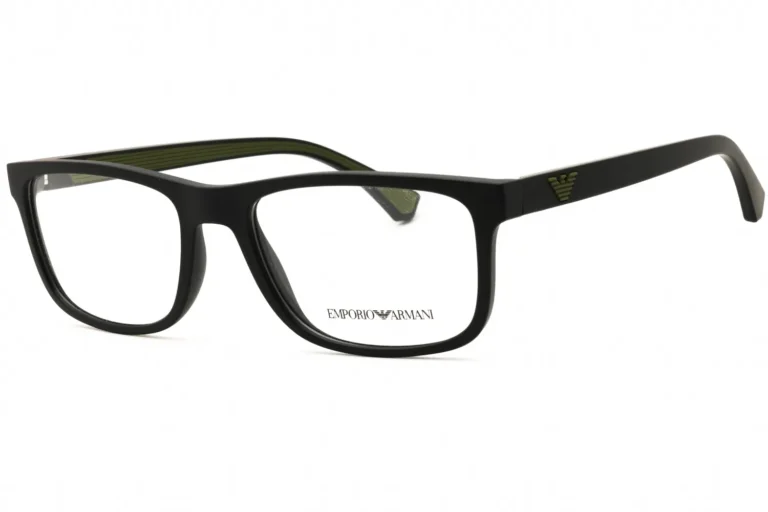 Emporio Armani 0EA3147 5042 Eyeglasses Matte Black 55mm Men