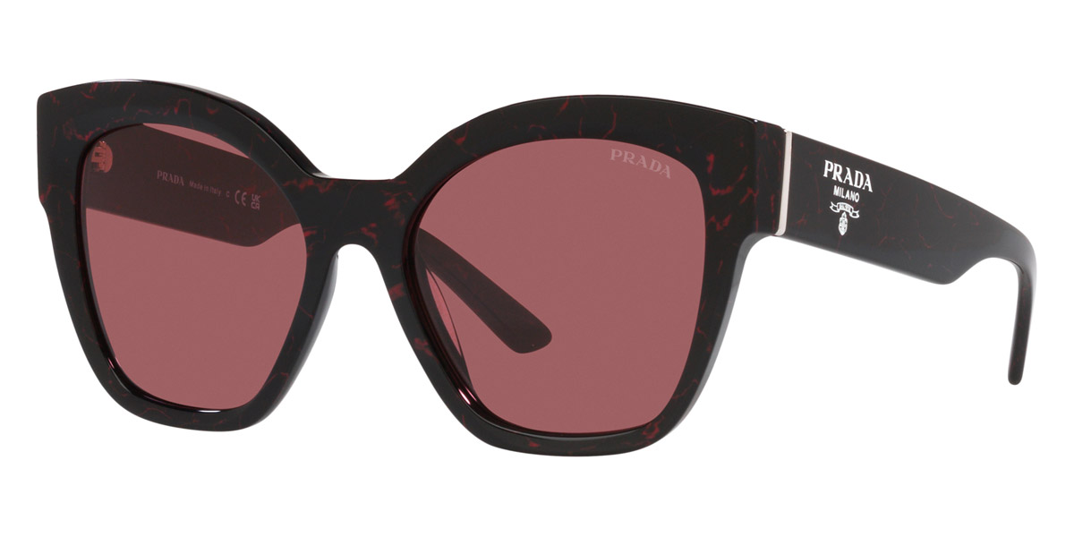 Prada SPR17Z 11F08S Sunglasses Red Marble 54mm Wom... | Lens 