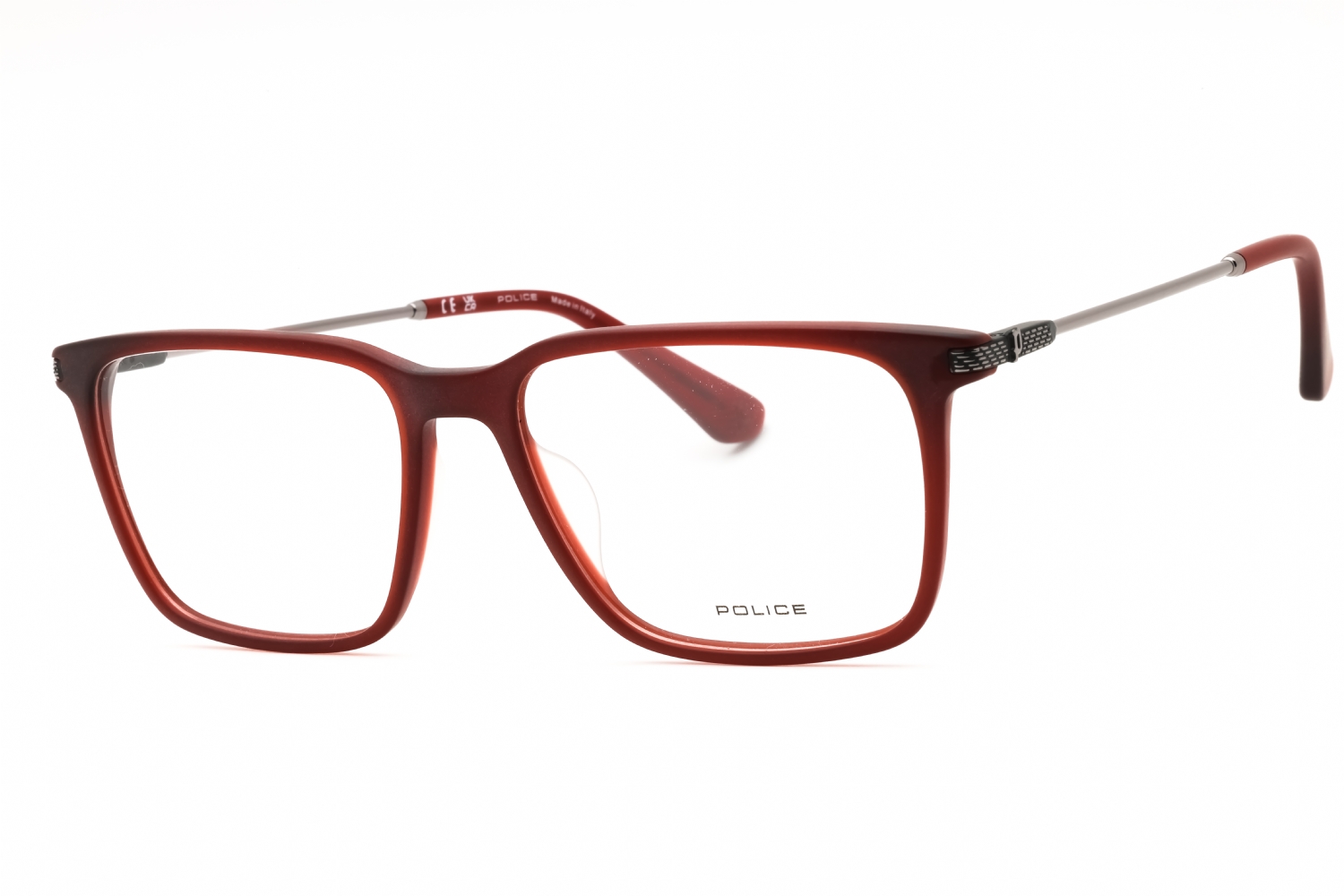 Police VPLG77M 999M Eyeglasses Transparent Red 55m... | Lens & Luxe