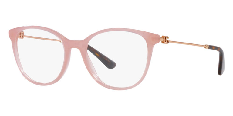 Dolce & Gabbana DG3363 3384 Eyeglasses Opal Rose 52mm Women