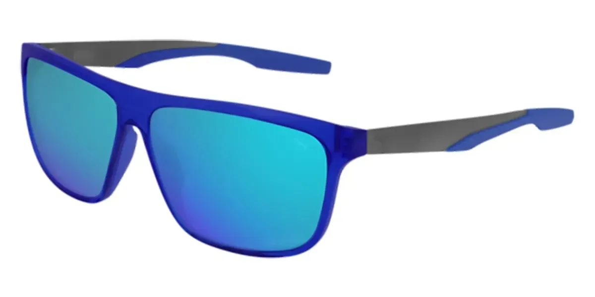 Puma PU0221S 005 Sunglasses Blue 60mm Men | Lens & Luxe