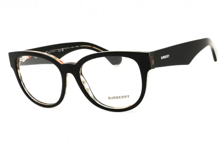 Burberry 0BE2410 4121 Eyeglasses Top Black On Vintage Checkered 53mm Women