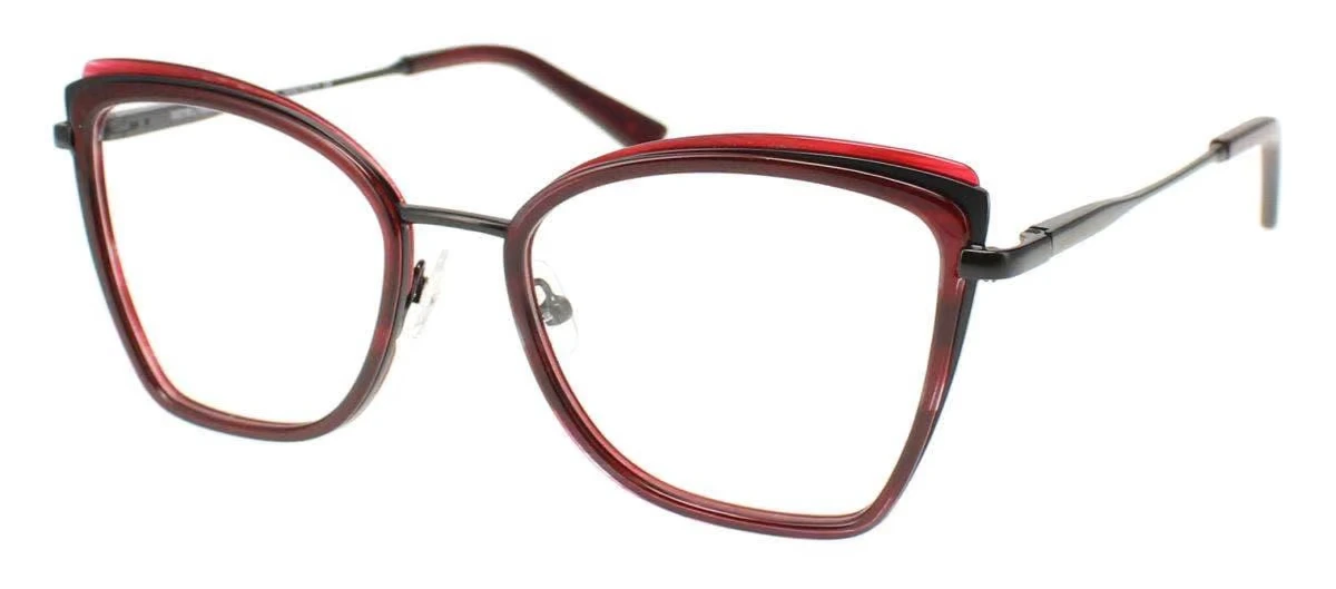 BCBGMAXAZRIA Womens Cat Eye Eyeglasses Frame Delphine Wine Multi L135MM 21265‎ BCBG MAXAZRIA Delphine Wine Multi Sunglasses Eyeglasses  main image 4