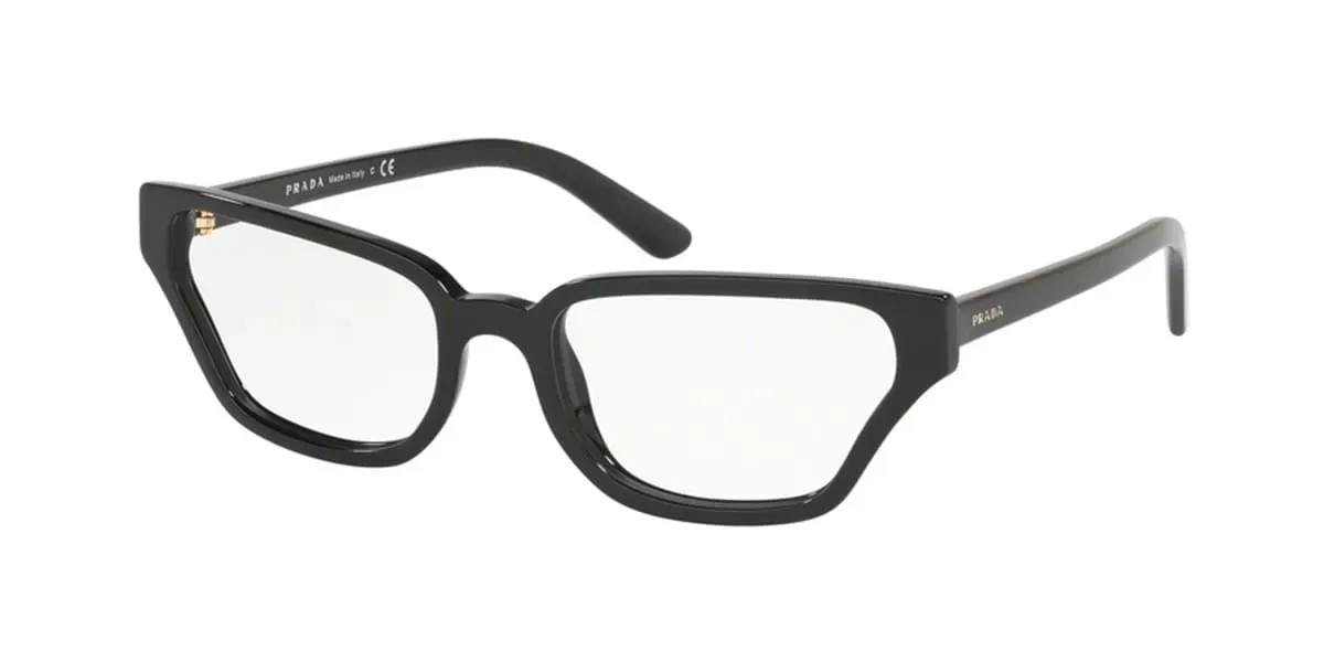 Prada Made in Italy Black (Frame Only) VPR 180 52#18 Prada Eyeglasses VPR 18O DHO-1O1 Dark Brown/Rose Havana  main image 3
