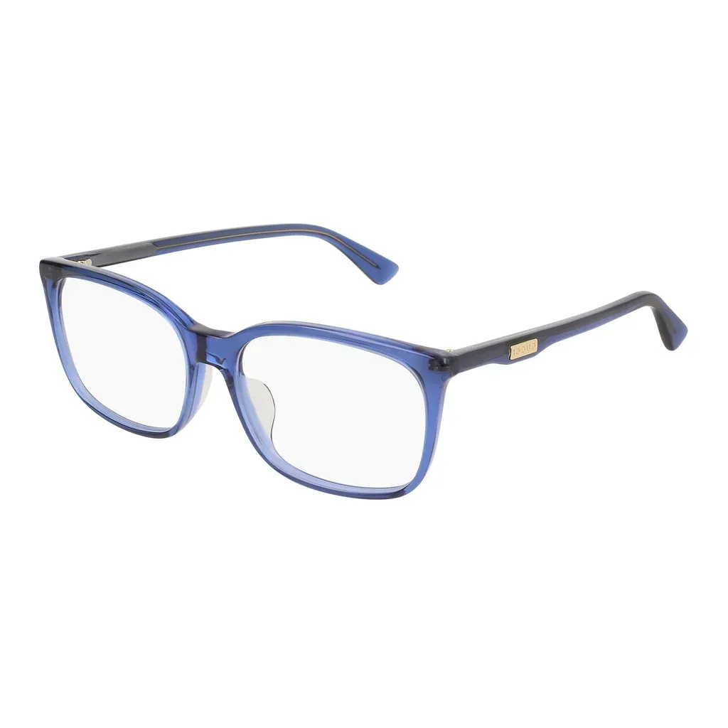 NEW GUCCI EYEGLASSES BLUE UNISEX EYEWEAR GUCCI GG0333OA 003 Gucci Unisex Optical GG0333OA 003 Blue 55mm Clear Demo Lens  main image 4