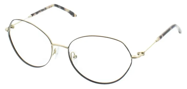 BCBGMAXAZRIA Moira Eyeglasses Black Gold 54mm Women